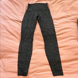 lululemon athletica Black Tonal Leopard High-Rise Leggings